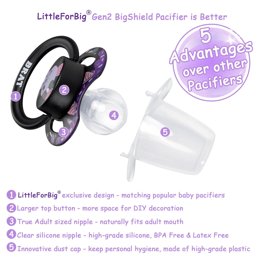 LittleForBig Bigshield Gen-II Brat pattern ring detail showcases bold aesthetic.