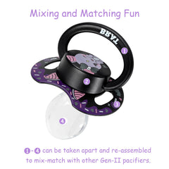 LittleForBig Bigshield Gen-II dust cap hygiene feature keeps the pacifier clean.