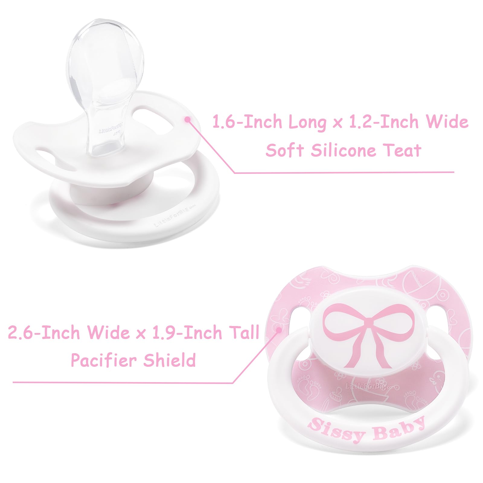 LittleForBig Gen-II pacifier shield dimensions for secure fit