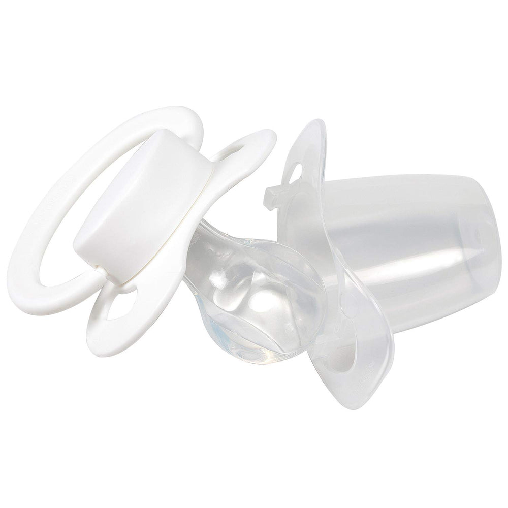 Littleforbig Bigshield Gen-II pacifier assembly parts showing mix-and-match capability