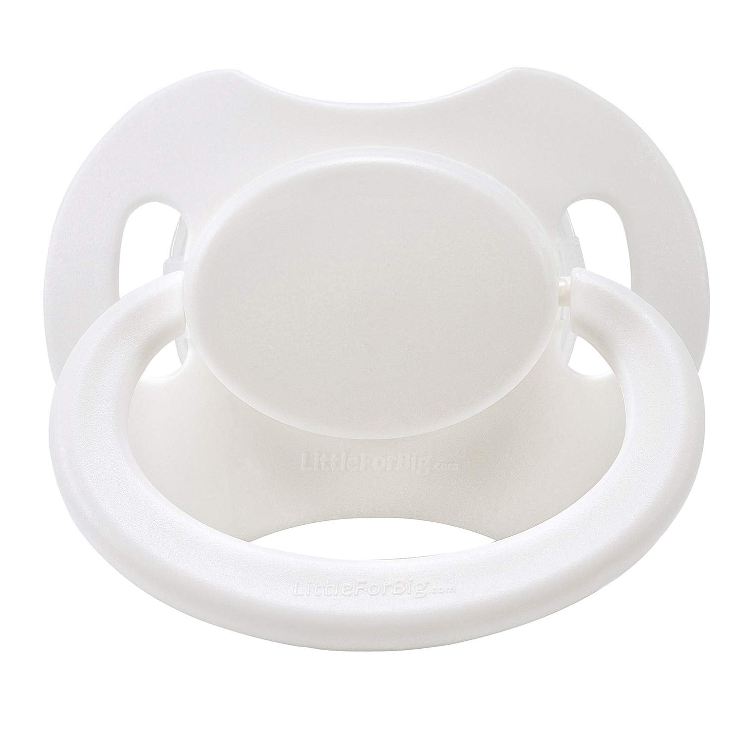 Littleforbig Bigshield Gen-II black pacifier nipple detail showing silicone nipple