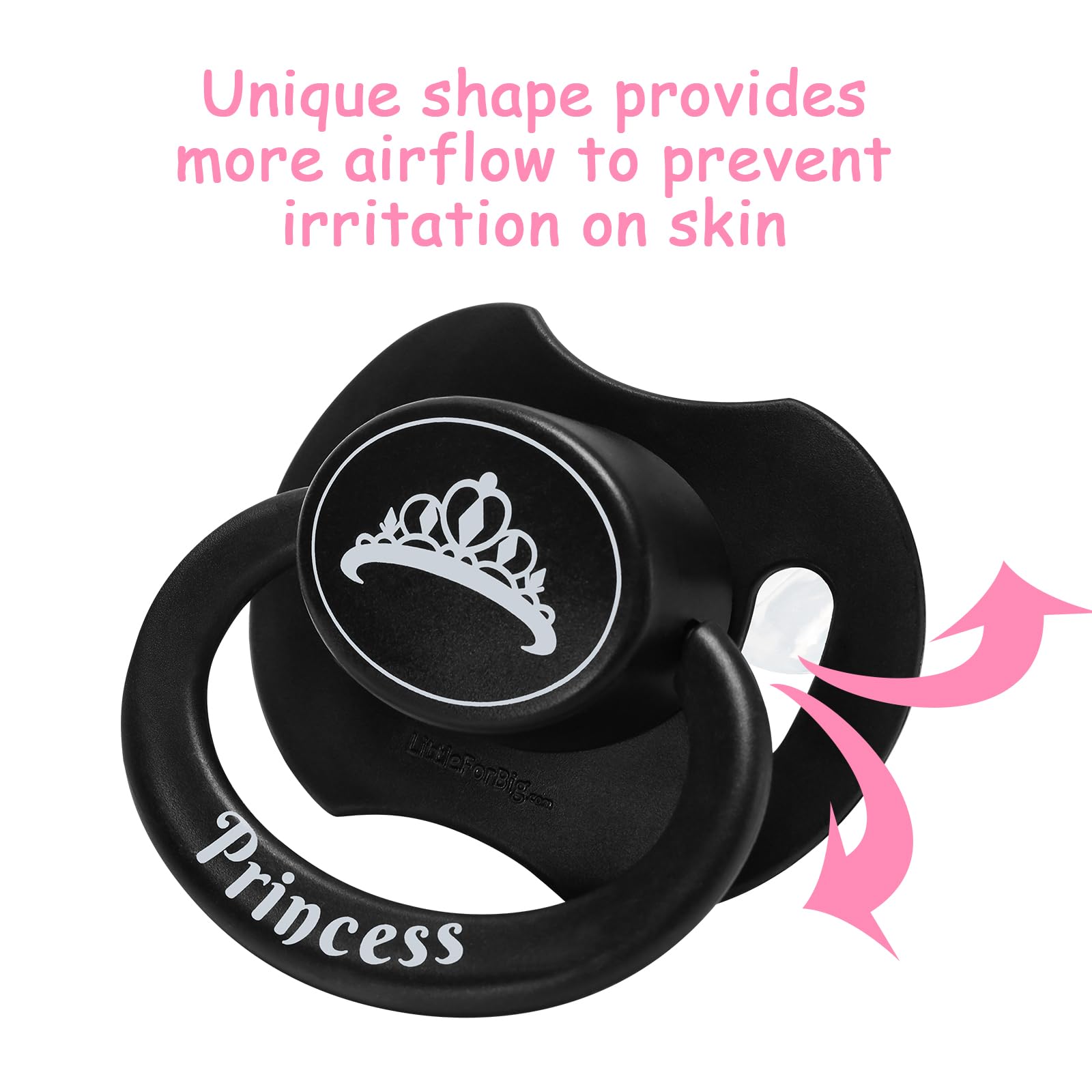 Littleforbig Bigshield Gen-II pacifier with clear silicone nipple for smooth feel