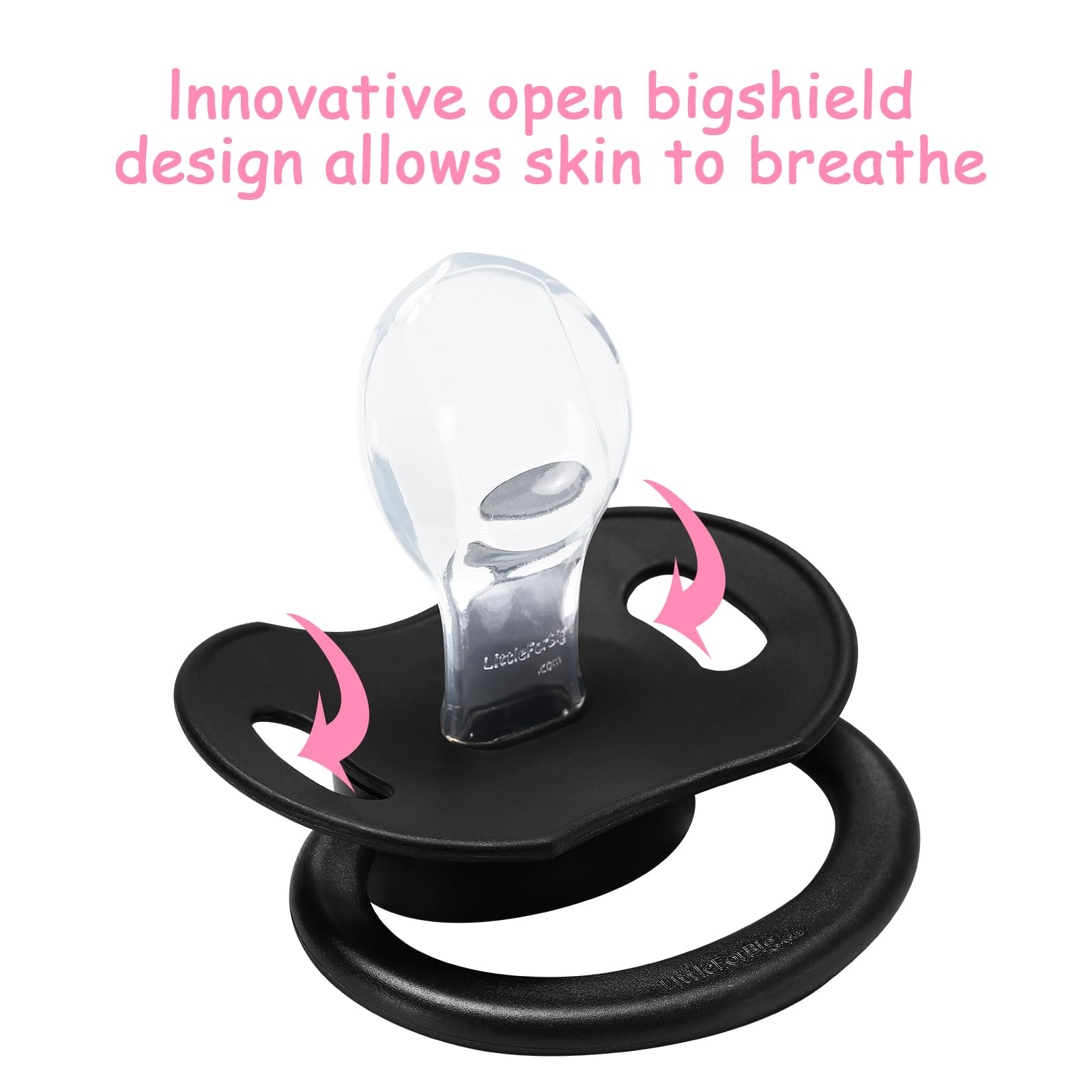Littleforbig Bigshield Gen-II pacifier modular parts enable easy customization