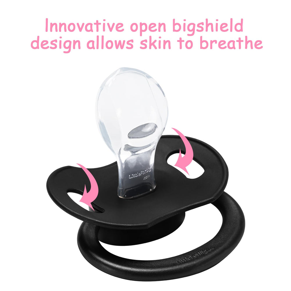 Littleforbig Bigshield Gen-II pacifier modular parts enable easy customization