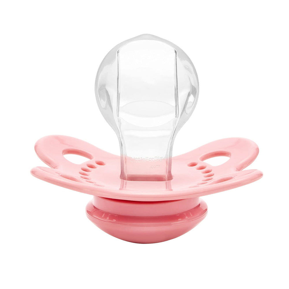 LittleForBig Bigshield Gen-3 pink nipple silicone showing smooth natural feel for sucking.