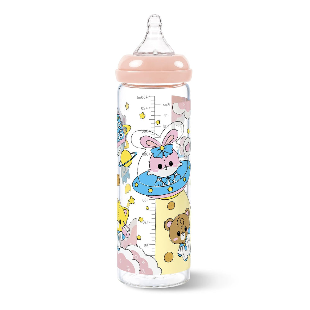 LittleForBig borosilicate glass bottle offers durable, pure-taste hydration.
