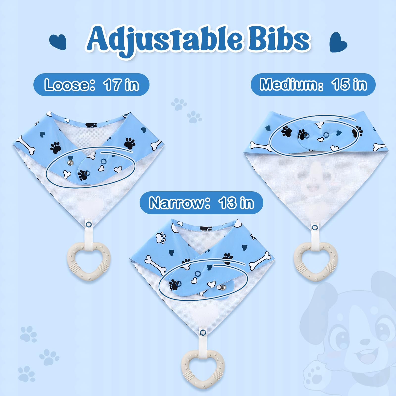 Littleforbig cartoon puppy design Little Blue adds playful charm.