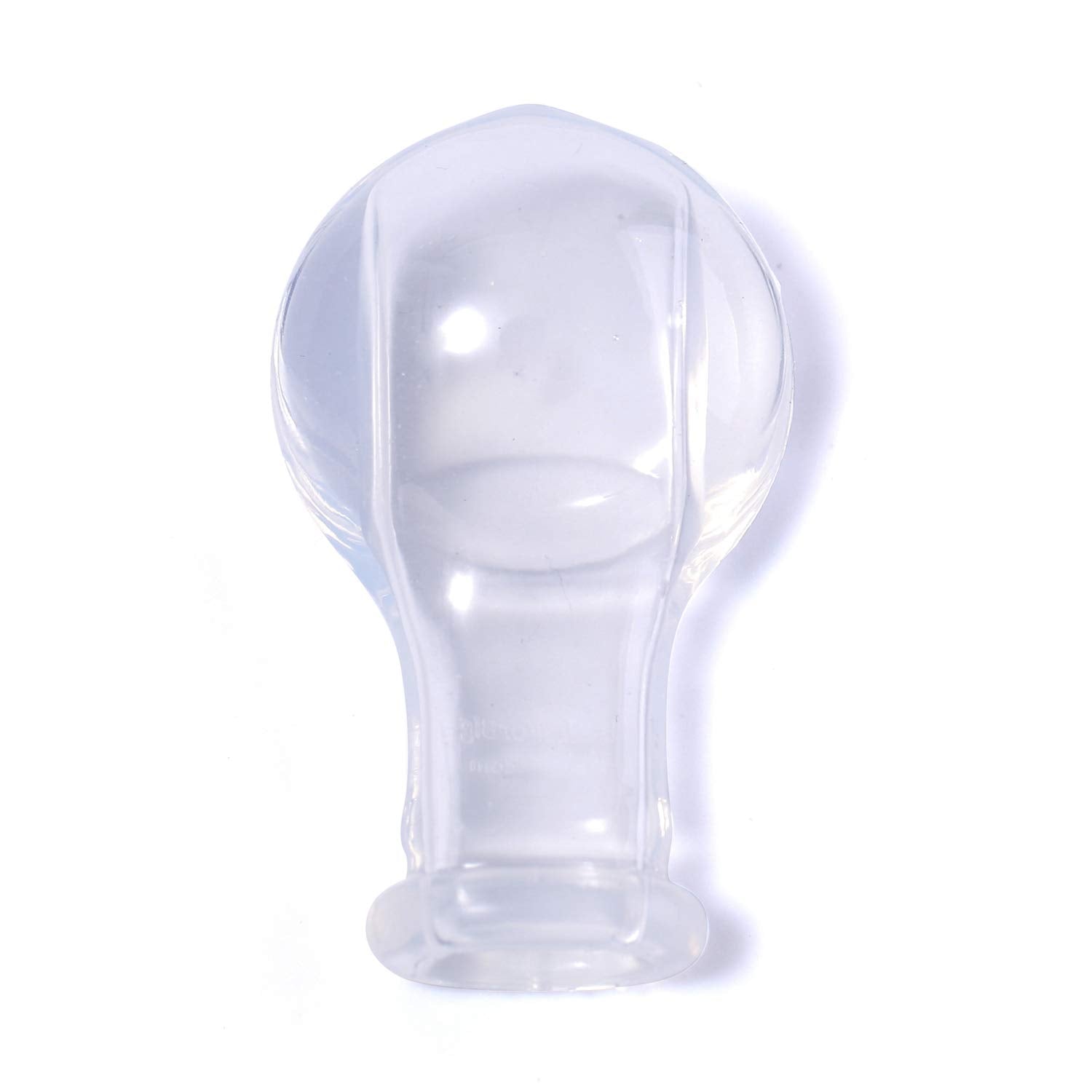 Littleforbig clear silicone nipple edge close-up illustrates durable, smooth edge for tongue rest.