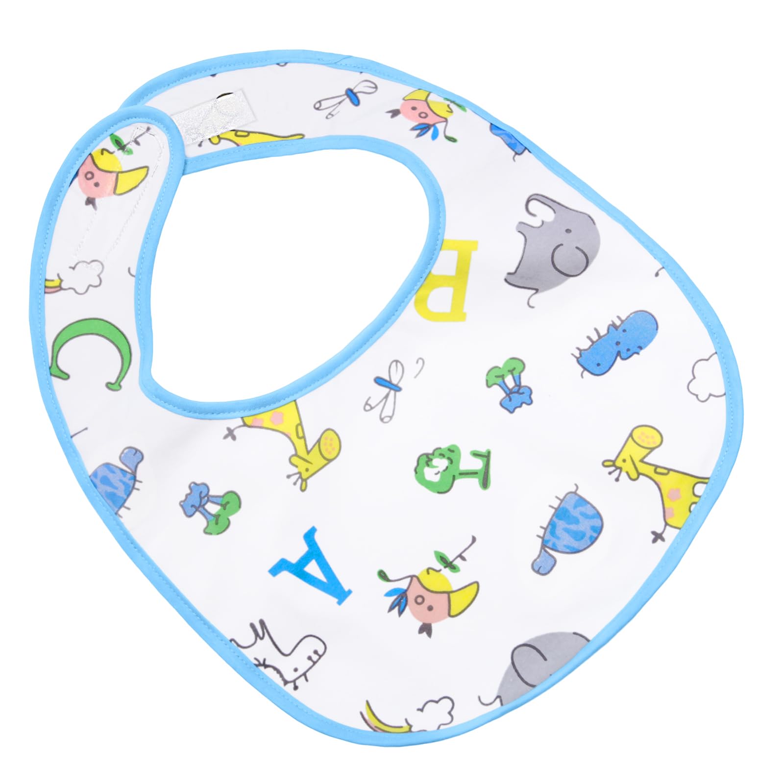 Littleforbig bib with zoo animals print protects clothing during meals or costume wear