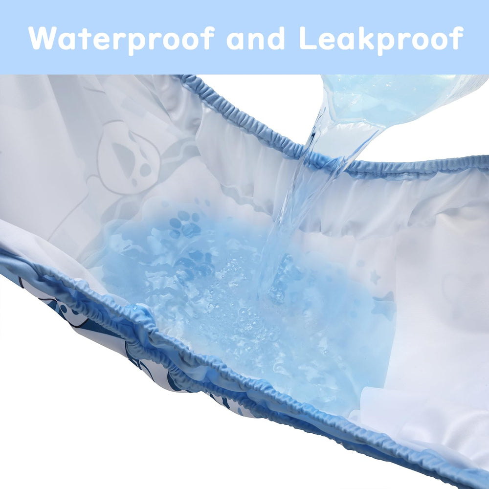 Littleforbig Little Blue M wrap elasticized legs for added comfort and leakage protection.