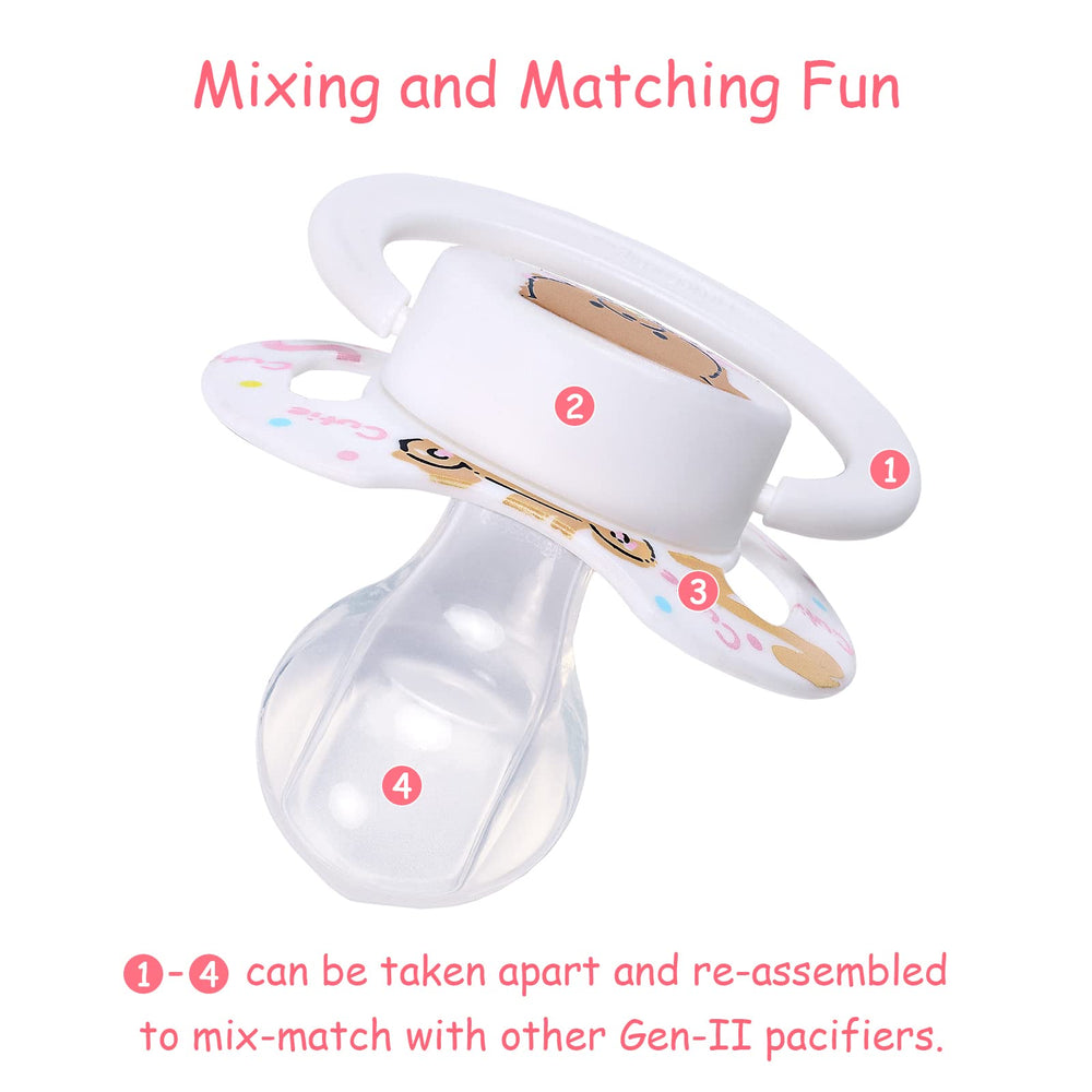 LittleForBig pacifier with innovative dust cap helps keep the nipple clean between uses.
