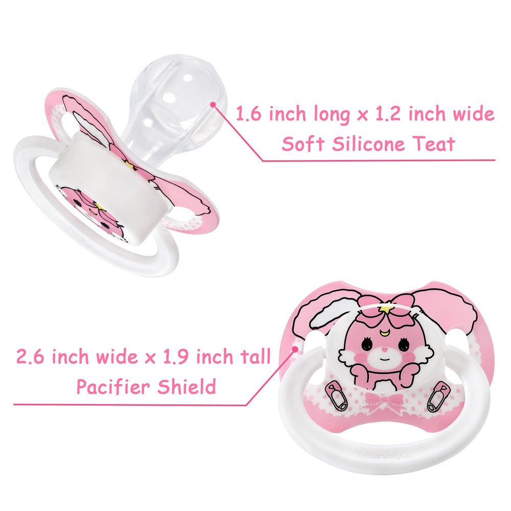 LittleForBig Gen-II Usagi pattern adult pacifier for stylish comfort.