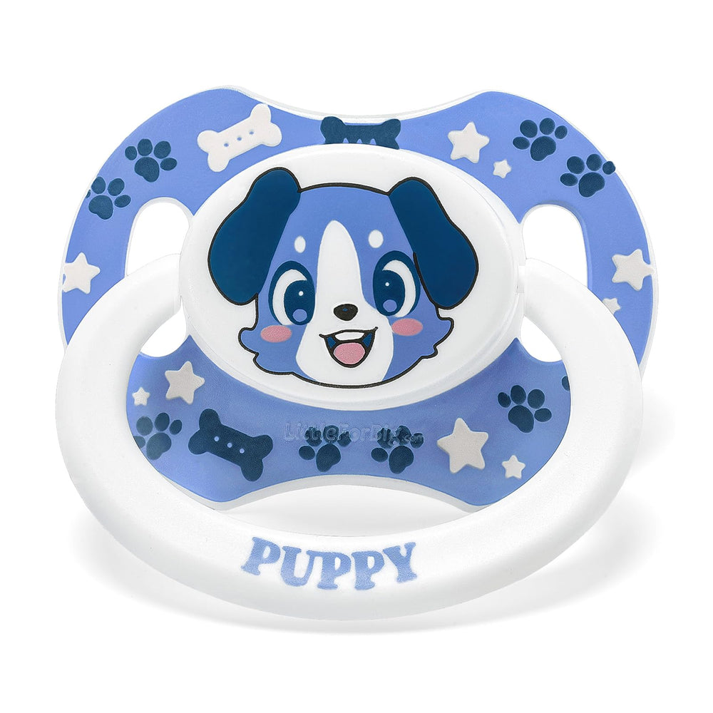 LittleForBig Little Blue Bigshield button with blue dog print for personalized style