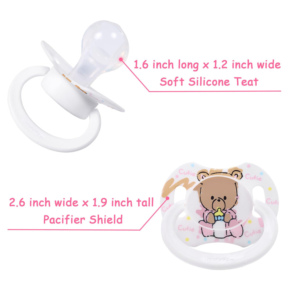 LittleForBig Gen-II pacifier parts can be removed and reassembled for mix-and-match style.