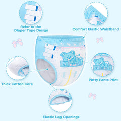 LittleForBig Potty Pants pattern back view with cute design and discreet protection.