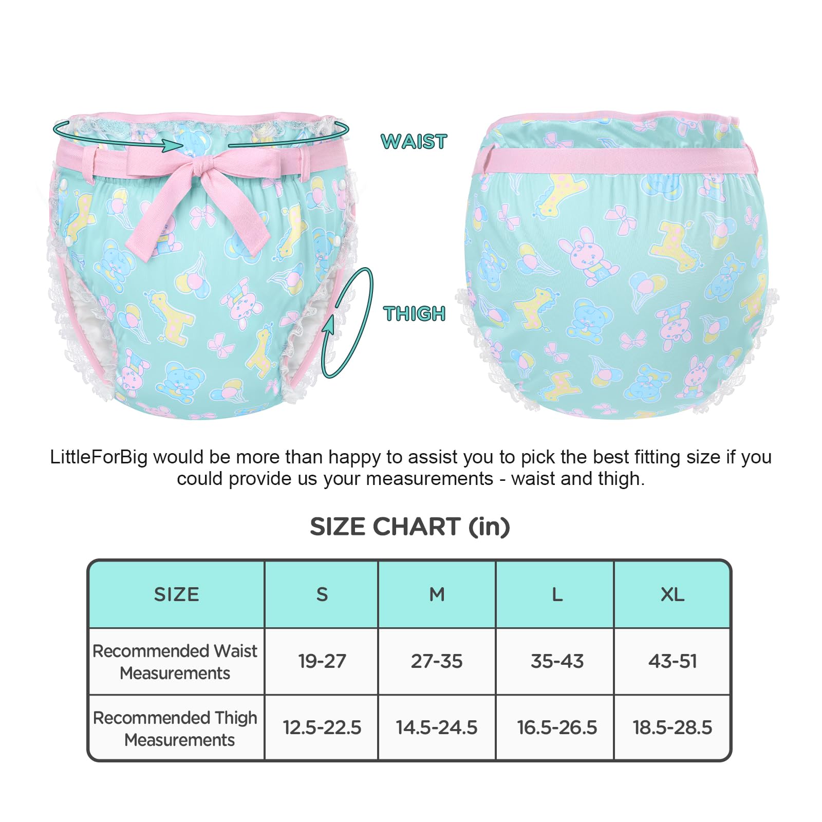 Littleforbig Silky Adult Ribbon Omutsu wrap care guide image highlights cold wash and air dry.