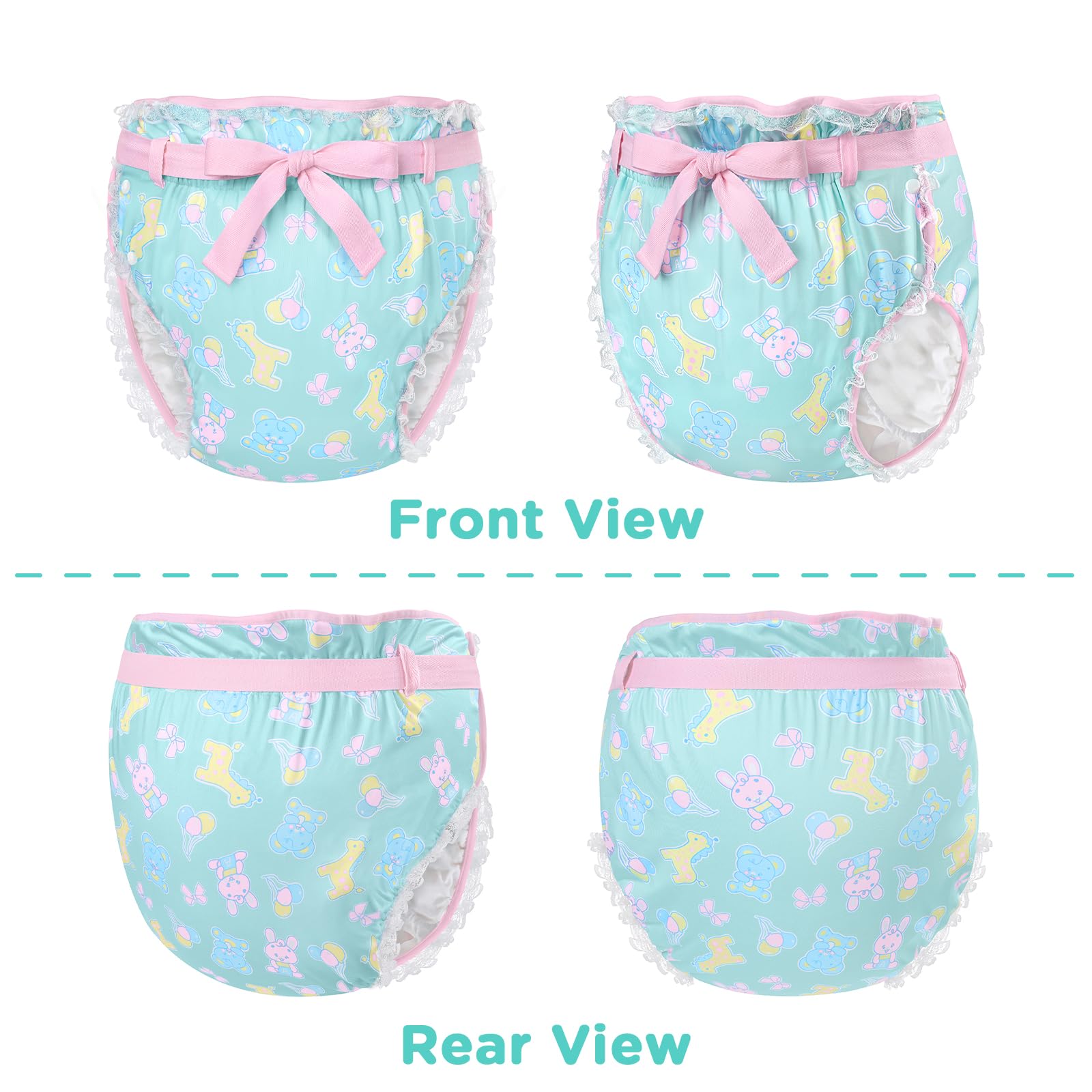 Littleforbig Silky Adult Ribbon Omutsu wrap waterproof middle layer for reliable protection.