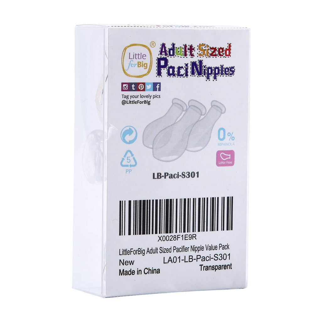 Littleforbig teat size emphasis shows 2 inches by 1.2 inches nipple dimensions.