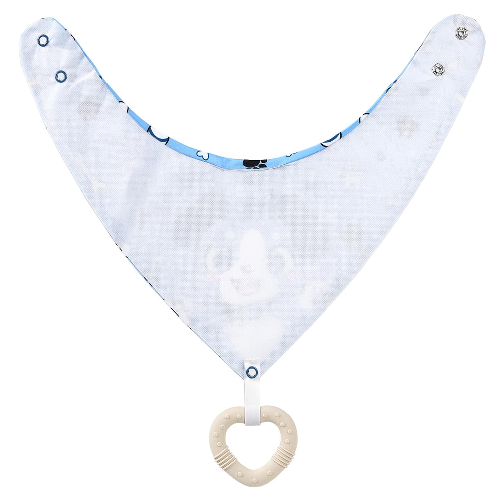 Littleforbig BPA-free silicone teether included to soothe gums during cuddle time.