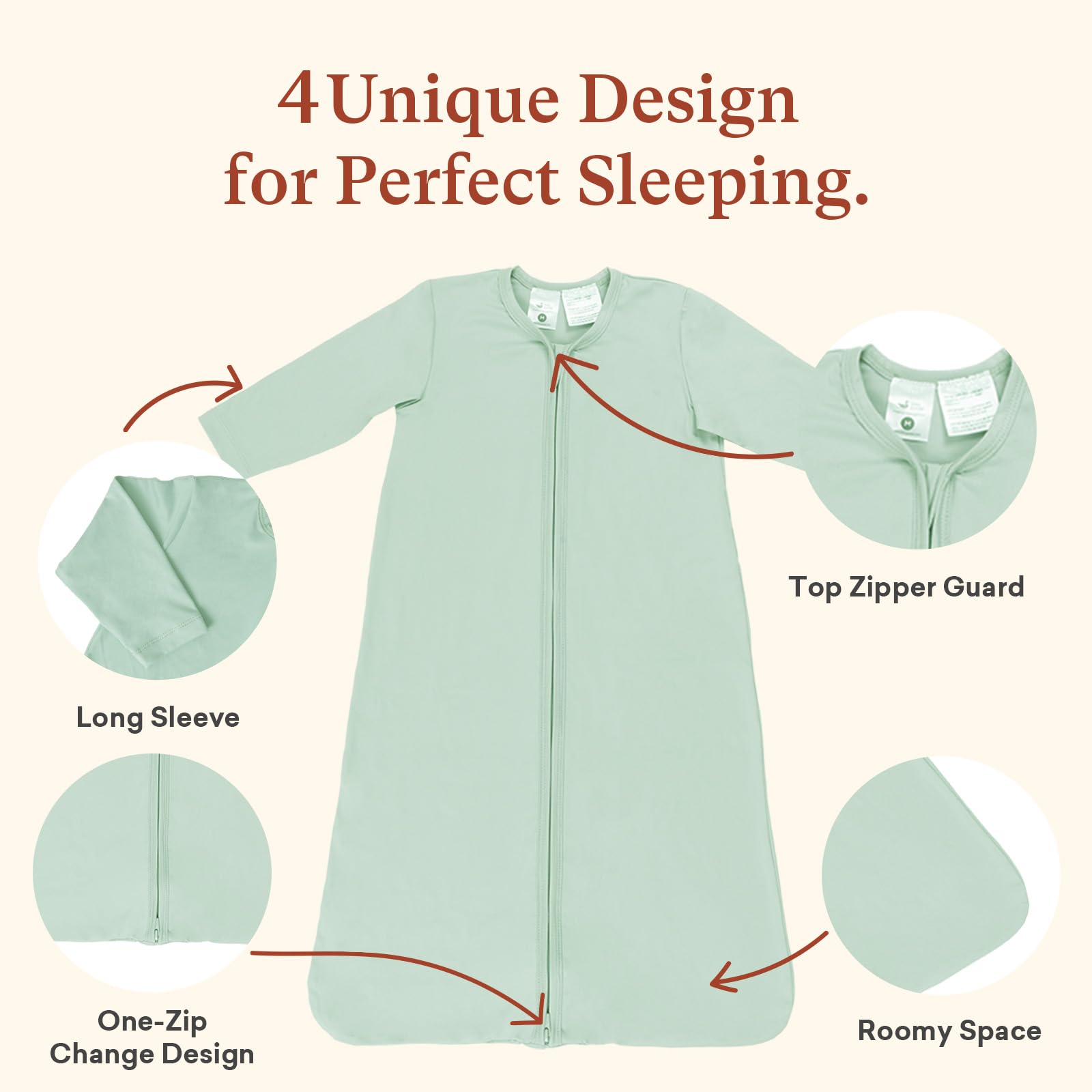 Littogoose sleep sack breathable fabric close-up for comfortable nights.