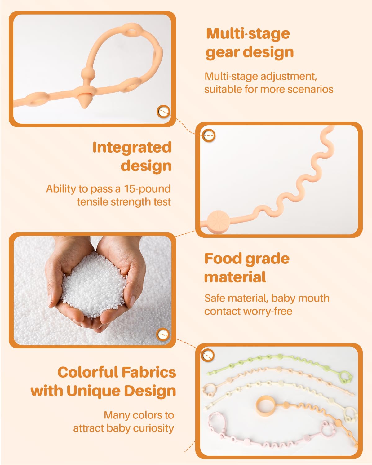 LittleHugs 5-pack color-variety straps adds visual cues and organization.