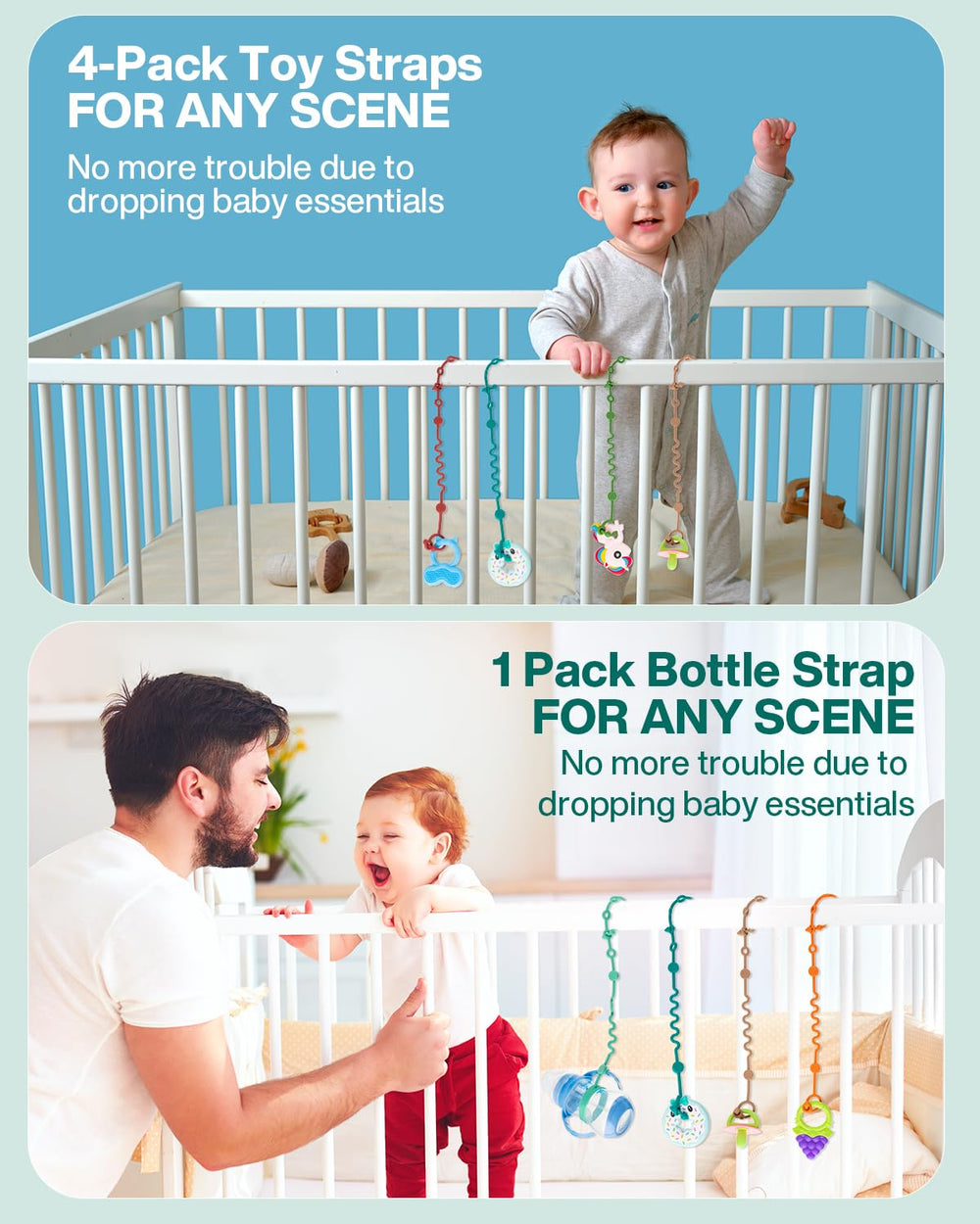 LittleHugs car seat toy strap helps entertain baby safely on rides.
