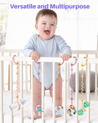 LittleHugs pacifier clip with silicone strap for on-the-go teether use