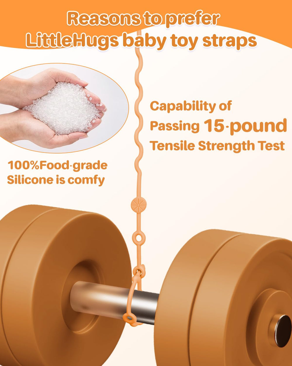 LittleHugs bottle holder string keeps a sippy cup within easy reach.