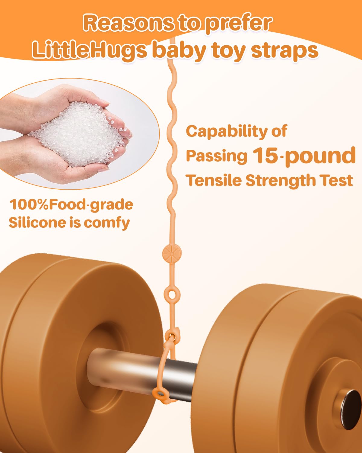 LittleHugs Toy Straps pacifier-clip offers reliable access without getting dropped.