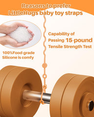 LittleHugs Toy Straps pacifier-clip offers reliable access without getting dropped.
