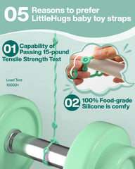 LittleHugs Toy Straps pacifier clip helps prevent dropped pacifiers while traveling.
