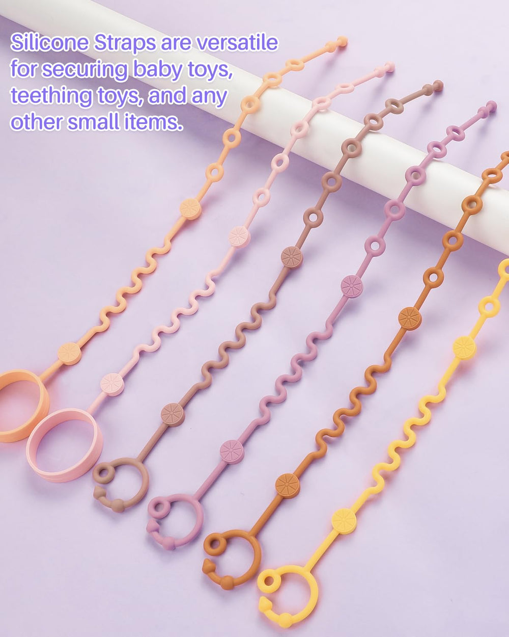 LittleHugs Tiffany blue straps organize pacifiers and cups during travel