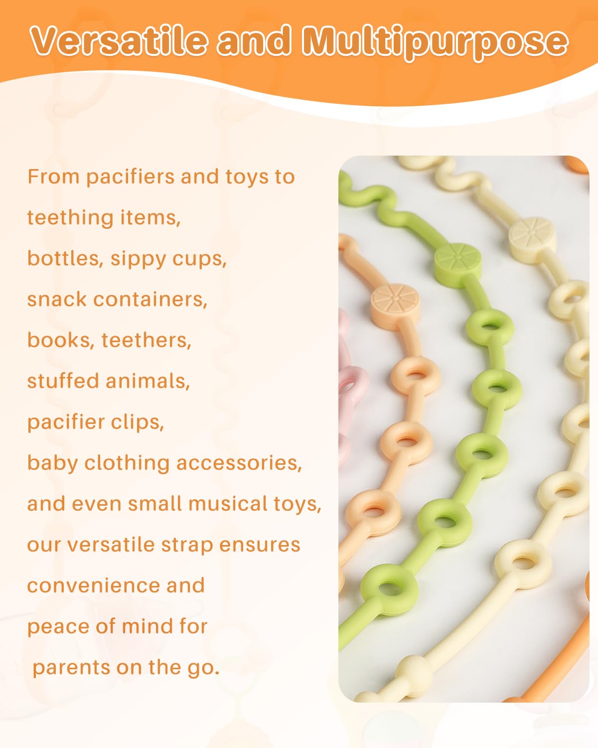 LittleHugs teether clip keeps teethers handy between sessions.