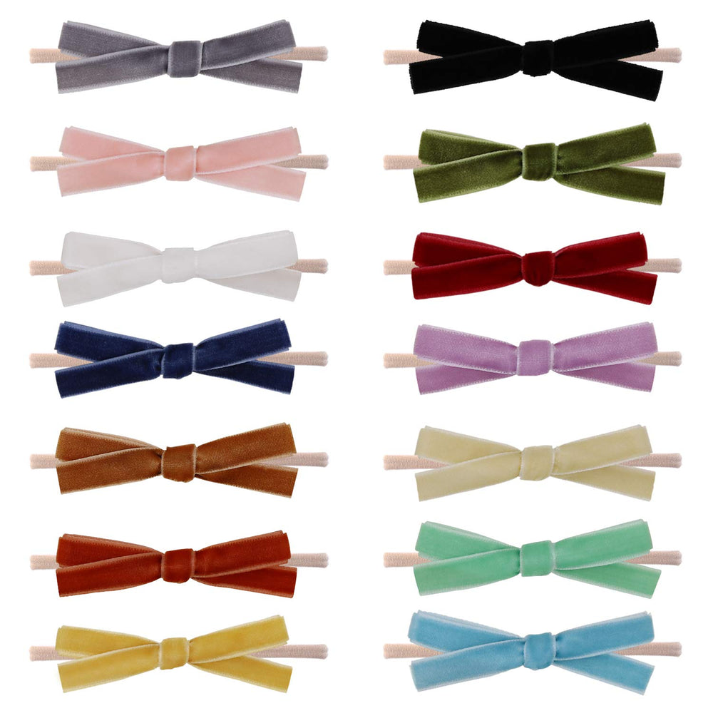 LittleJoJo velvet bow gray - soft, lightweight accessory for daily wear and photos