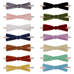 LittleJoJo velvet bow gray - soft, lightweight accessory for daily wear and photos