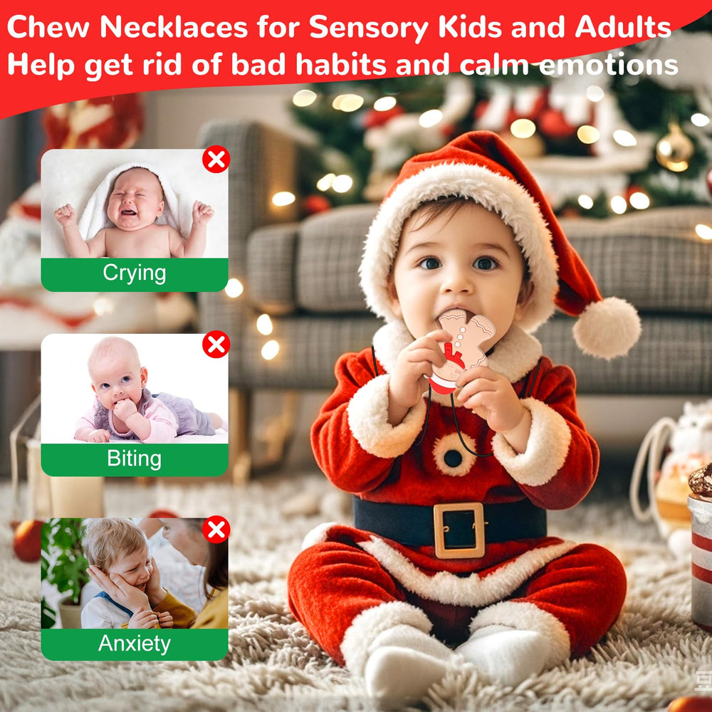 LittleLamb adjustable chew necklace fits infants to adults for versatile wear.