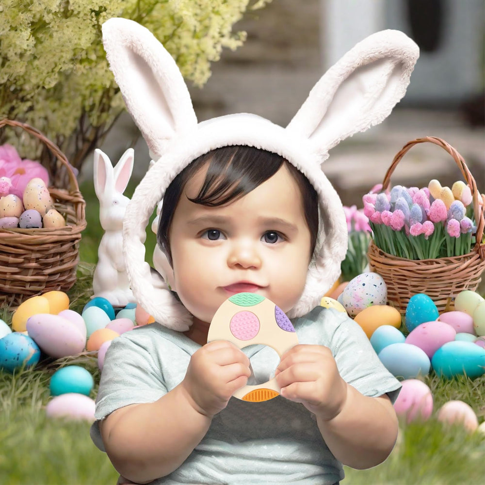 LittleLamb packaging-ready teether visuals convey safe, BPA-free silicone material
