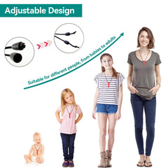 LittleLamb chew necklaces red screw-shaped design helps redirect chewing during stress with style.