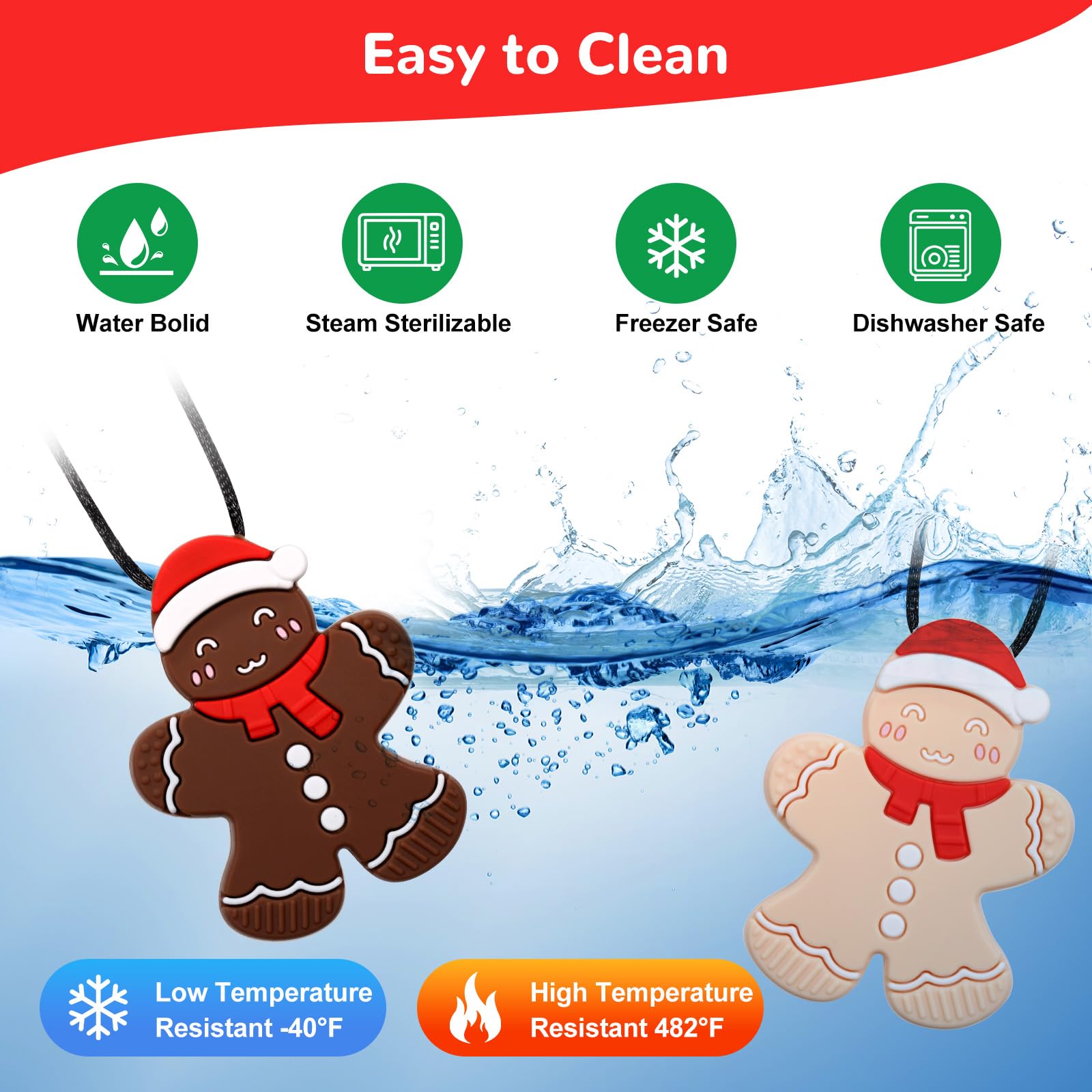 LittleLamb easy-clean dishwasher-safe teething necklace for busy families.