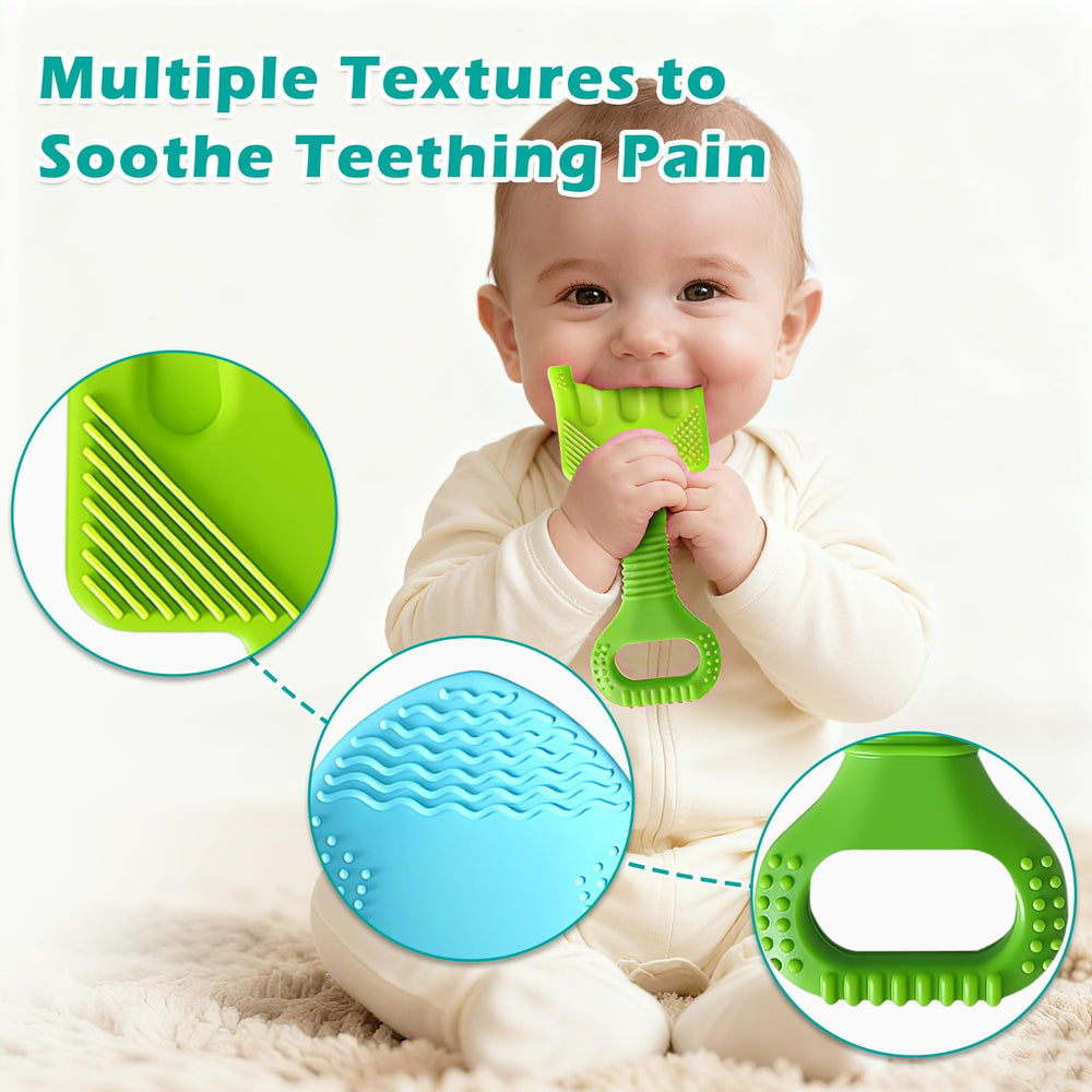 LittleLamb teether texture marks highlighting bite-friendly surfaces for chewing.