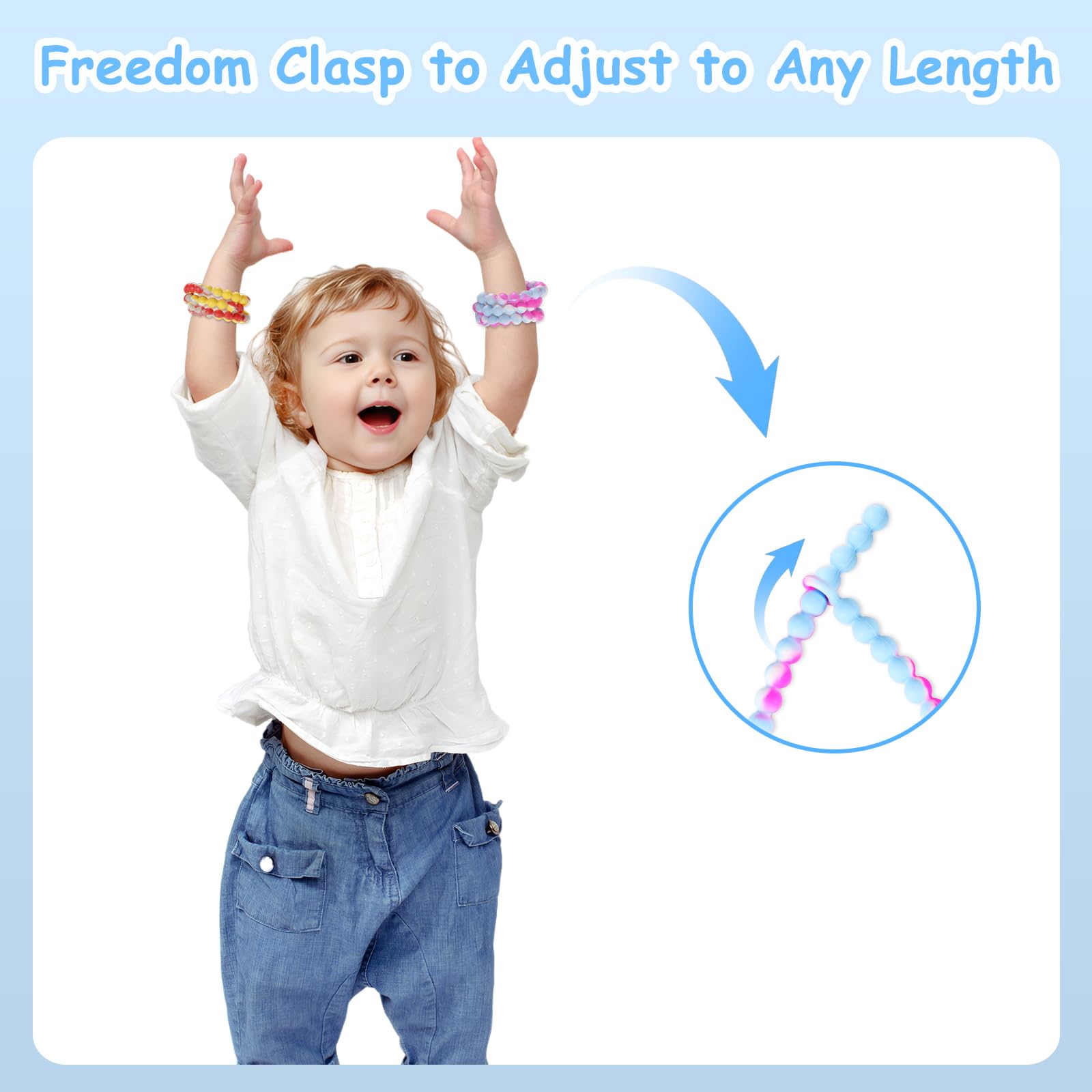 LittleLamb teething-necklace silicone-material close-up highlights safe, non-toxic surface.