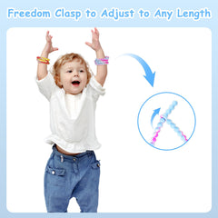 LittleLamb teething-necklace silicone-material close-up highlights safe, non-toxic surface.