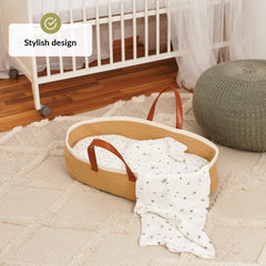 LittleLaughs baby changing basket pad included supports comfortable, clean diaper sessions.