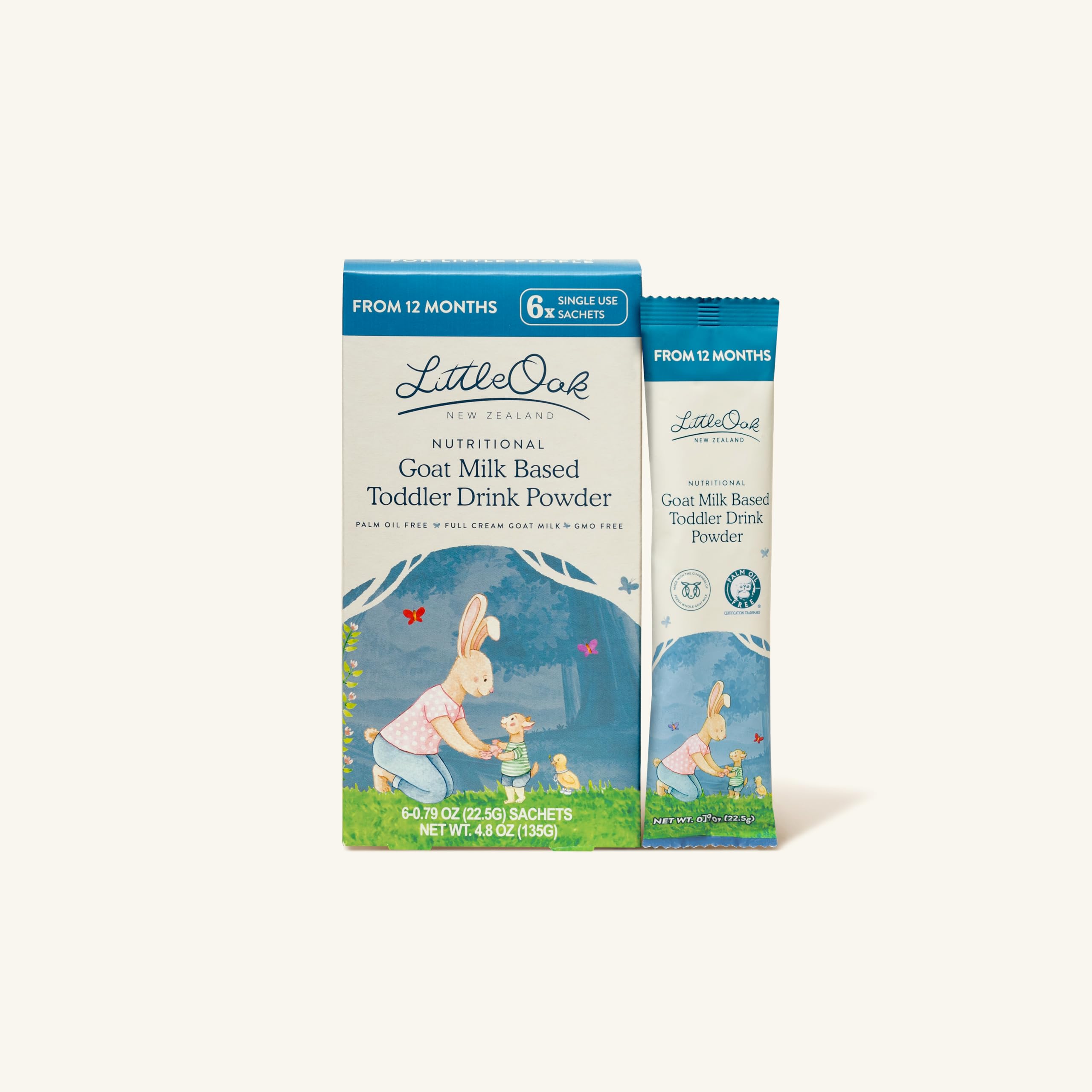 LittleOak fresh goat milk ingredients close-up highlighting high-quality nutrition.