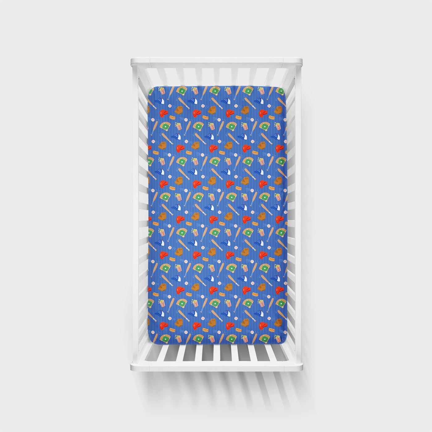 Little Sleepies Blue All Stars crib sheet design adds cute nursery style.