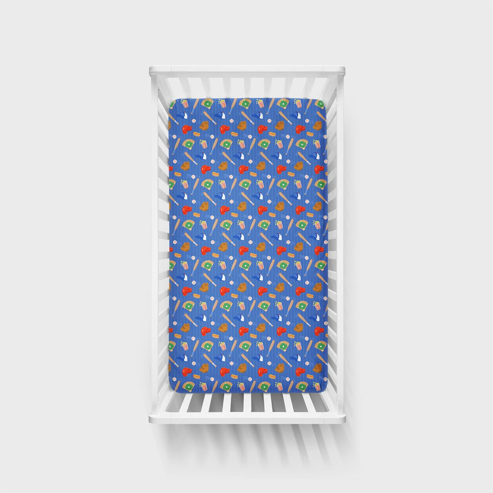Little Sleepies Blue All Stars crib sheet design adds cute nursery style.