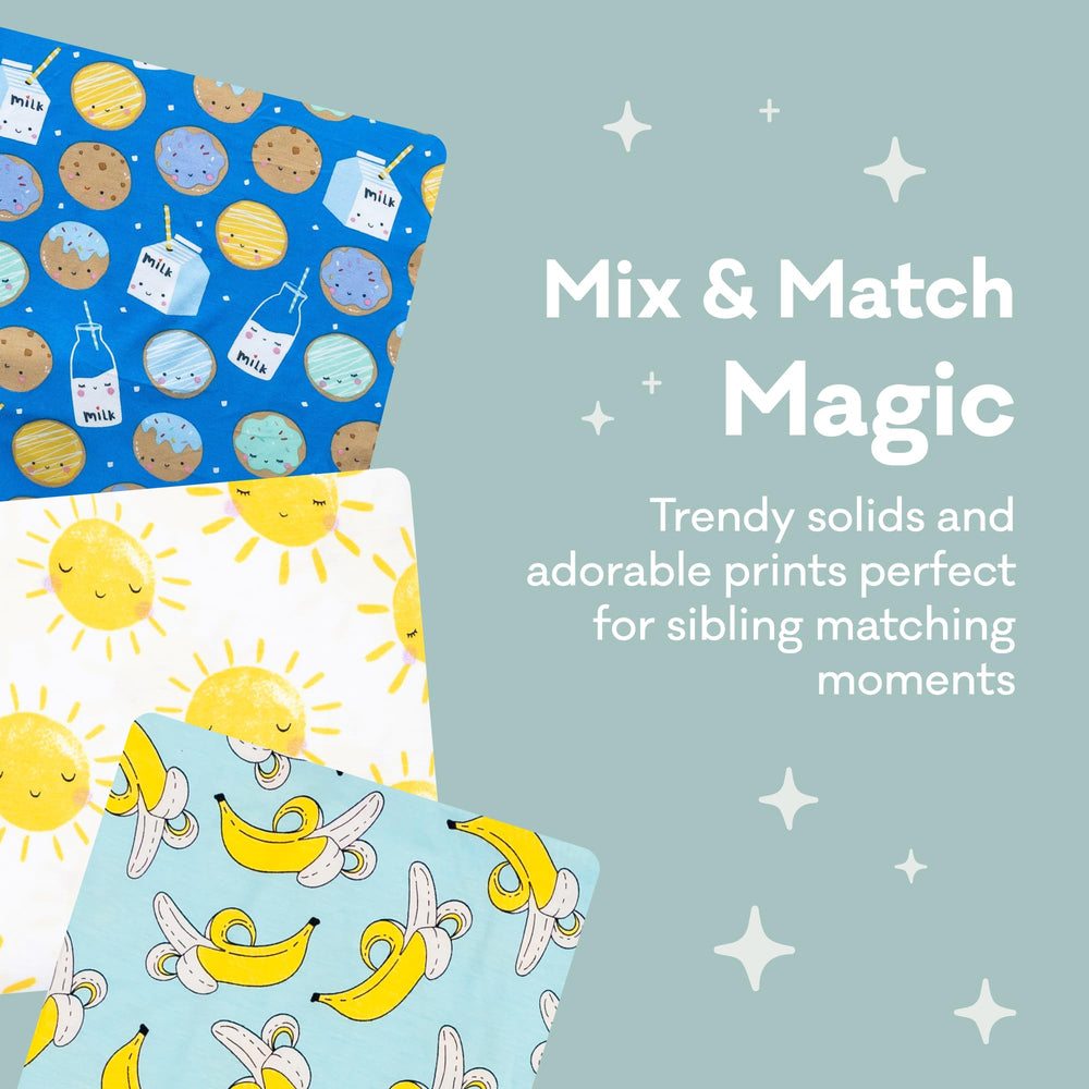 Little Sleepies lemon bamboo fabric weave highlights soft sustainable stretch for everyday use.