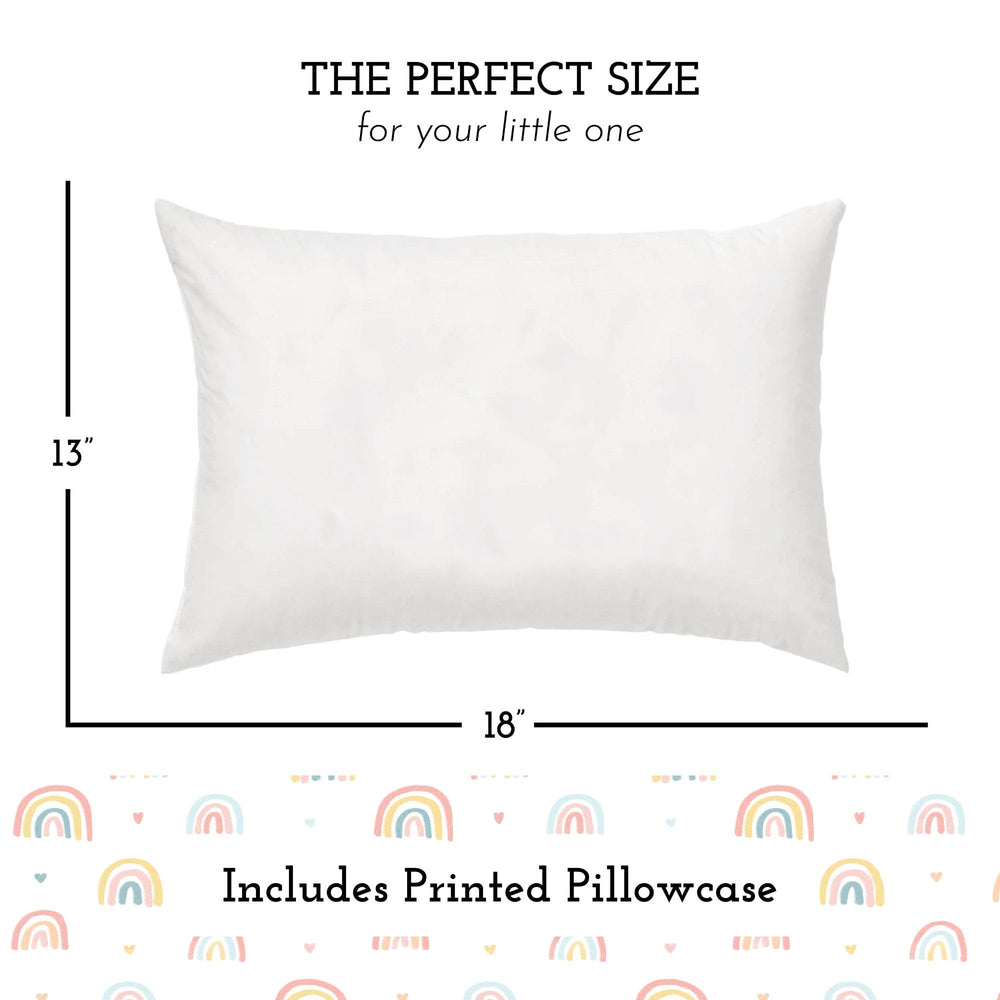 Little Sleepy Head toddler pillowcase rainbow protects pillow and stays gentle on skin.