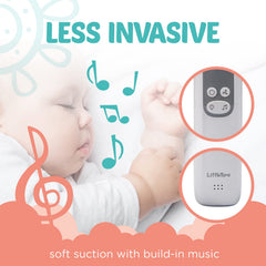 LittleTora suction levels guide gentle nasal relief with five settings.