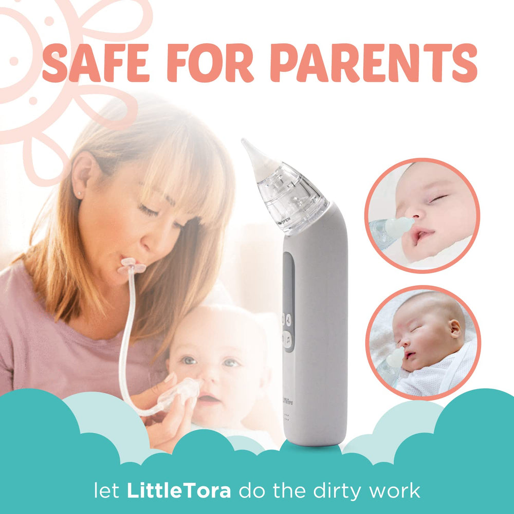 LittleTora nasal aspirator tips with 3 sizes for all ages.